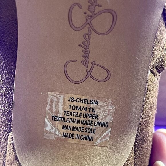 Jessica Simpson Women's Brown Chelsia Microsuede Ankle Boots Shoe Size 10-NEW - Picture 10 of 10